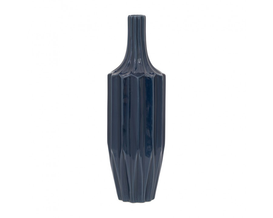 Sagebrook 13" Ceramic Fluted Vase