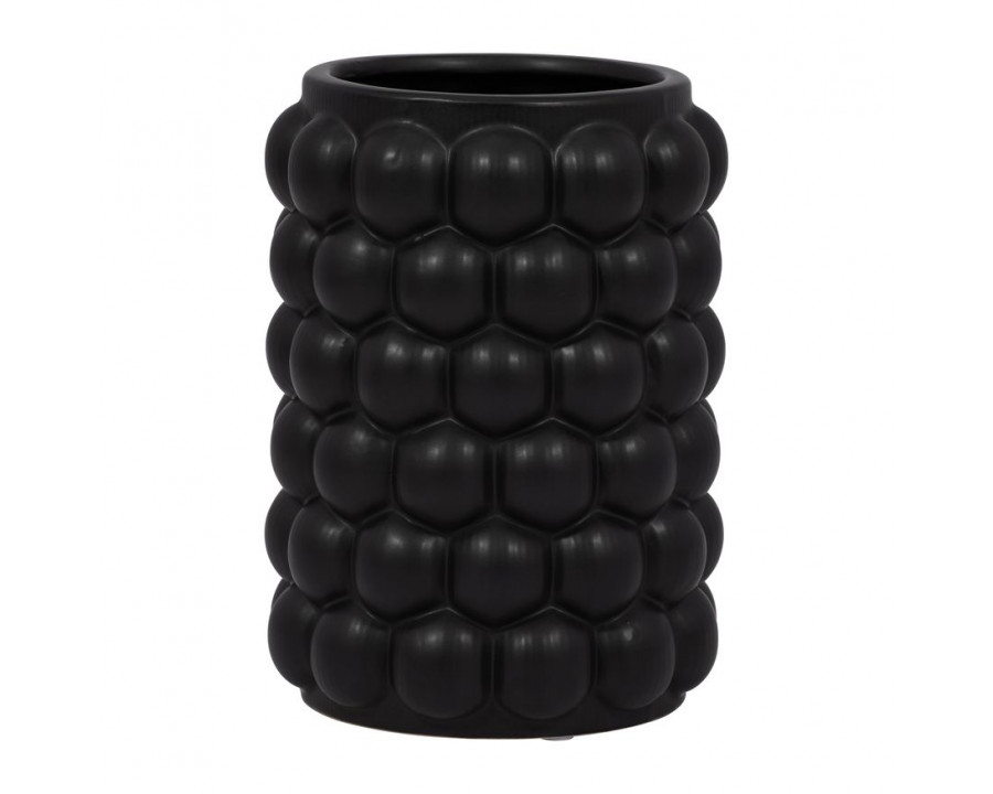 Sagebrook 7" Ceramic Bubble Vase - Black