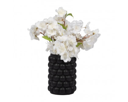 Sagebrook 7" Ceramic Bubble Vase - Black