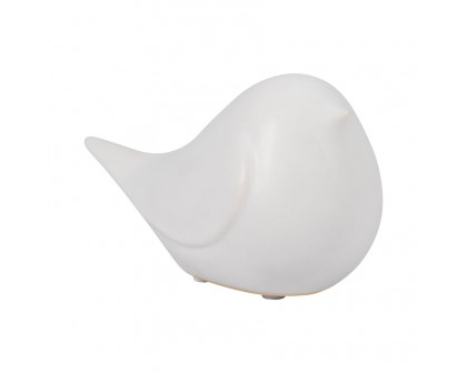 Sagebrook 6" Ceramic Chubby Bird - White