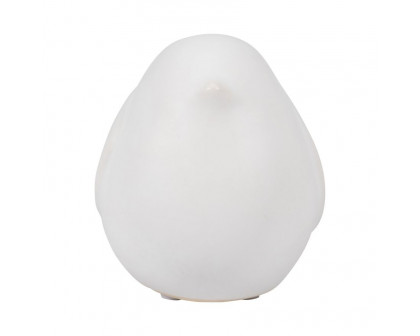 Sagebrook 6" Ceramic Chubby Bird - White