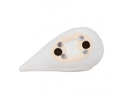 Sagebrook 6" Ceramic Chubby Bird - White