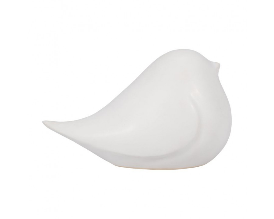 Sagebrook 8" Ceramic Chubby Bird - White