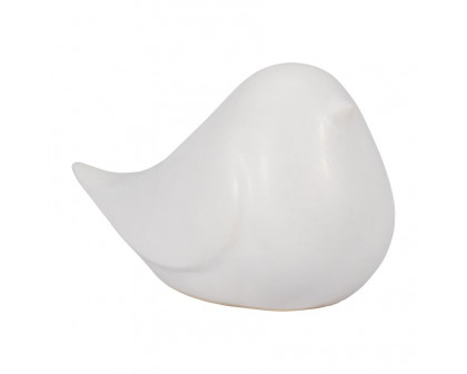 Sagebrook 8" Ceramic Chubby Bird - White