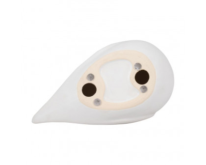 Sagebrook 8" Ceramic Chubby Bird - White