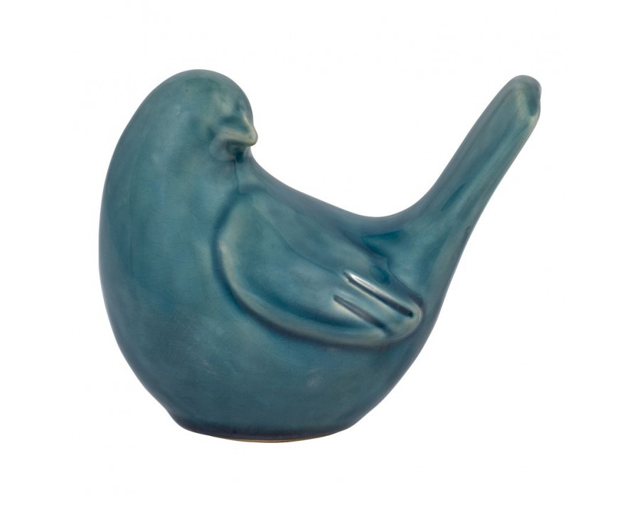 Sagebrook 5" Ceramic Side View Bird - Blue