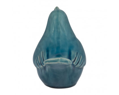 Sagebrook 6" Ceramic Looking Up Bird - Blue