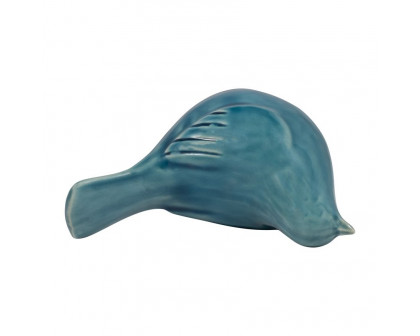 Sagebrook 6" Ceramic Looking Up Bird - Blue