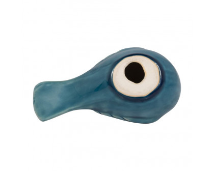 Sagebrook 6" Ceramic Looking Up Bird - Blue