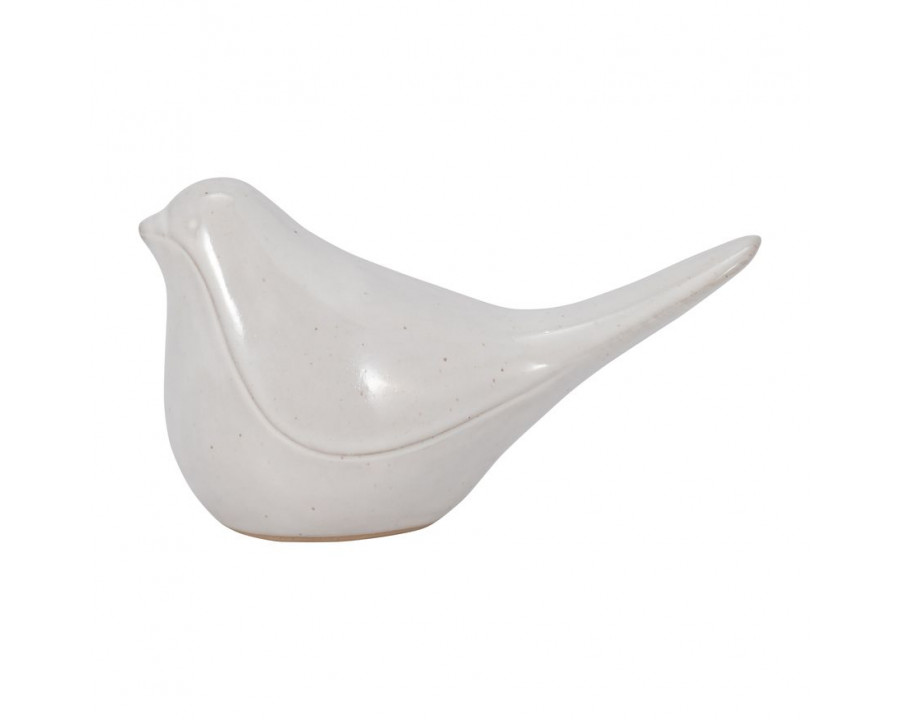 Sagebrook - 7" Ceramic Sitting Bird in Ivory