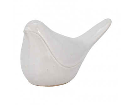 Sagebrook - 7" Ceramic Sitting Bird in Ivory