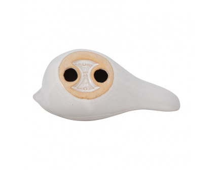 Sagebrook - 7" Ceramic Sitting Bird in Ivory