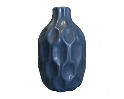 Sagebrook 8" Ceramic Honeycomb Dimpled Vase