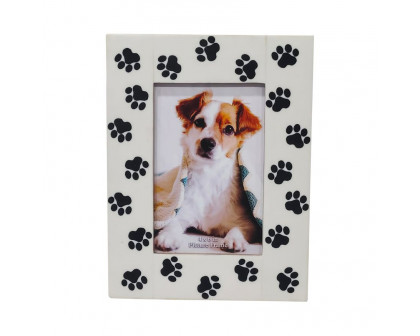 Sagebrook 4"x6" Resin Paw Prints Photo Frame