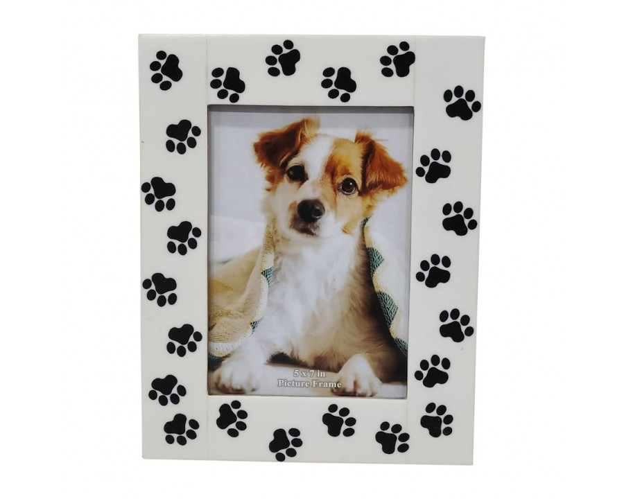 Sagebrook 4"x6" Resin Paw Prints Photo Frame