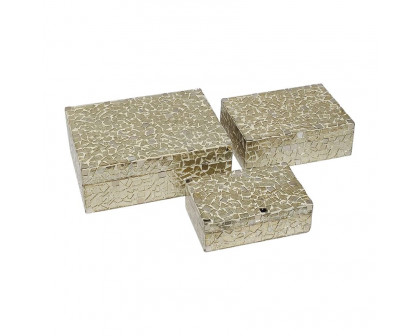 Sagebrook 6"/7"/9" Mosaic Boxes (Set Of 3)