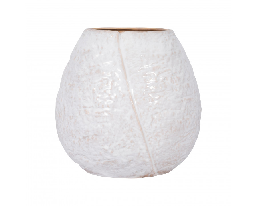 Sagebrook 8" Ceramic Round Vase - Ivory