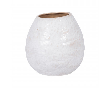 Sagebrook 8" Ceramic Round Vase - Ivory