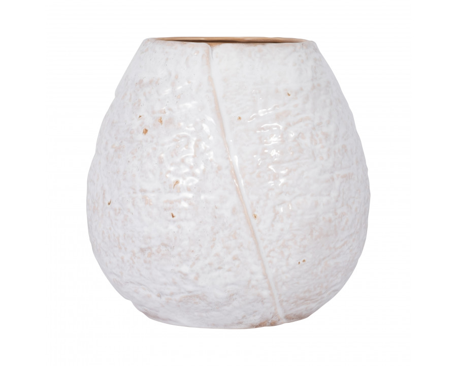 Sagebrook 11" Ceramic Round Vase - Ivory