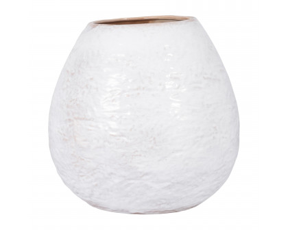 Sagebrook 14" Ceramic Round Vase - Ivory