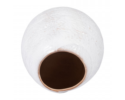 Sagebrook 14" Ceramic Round Vase - Ivory