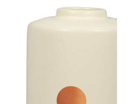 Sagebrook 13" Ceramic Decorative Covered Jar - Creme