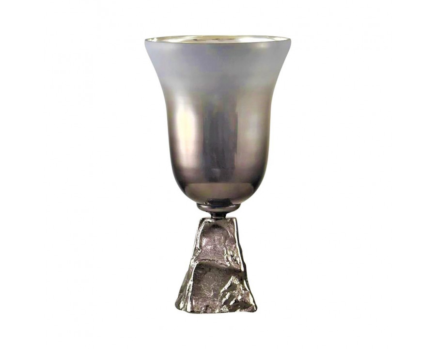 Sagebrook 15" Glass 2-tone Chalice Vase