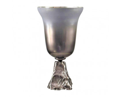 Sagebrook 15" Glass 2-tone Chalice Vase