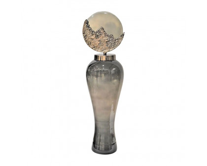 Sagebrook - 16" Glass Metallic Bottle Orb Topper