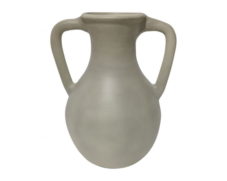 Sagebrook 11" Terracotta Jug Vase With Handles - Sage Green