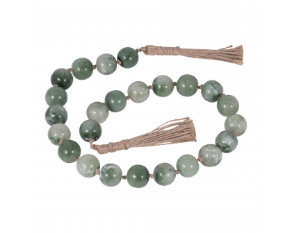 Sagebrook 35" Resin Bead Garland - Green