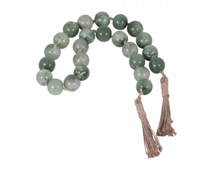 Sagebrook 35" Resin Bead Garland - Green