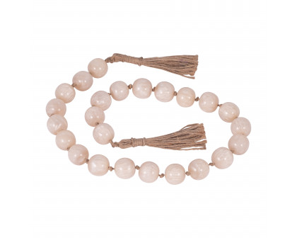 Sagebrook 36" Resin Bead Garland - Ivory