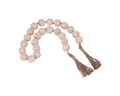 Sagebrook 36" Resin Bead Garland - Ivory