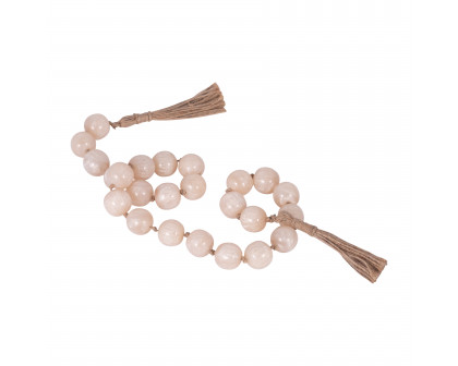 Sagebrook 36" Resin Bead Garland - Ivory