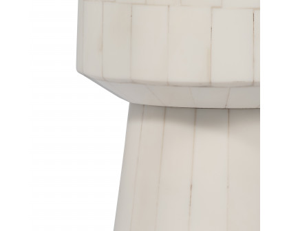 Sagebrook 12" Resin Pillar Candle Holder - Ivory