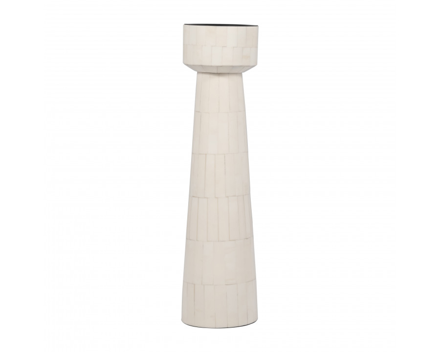 Sagebrook 15" Resin Pillar Candle Holder - Ivory