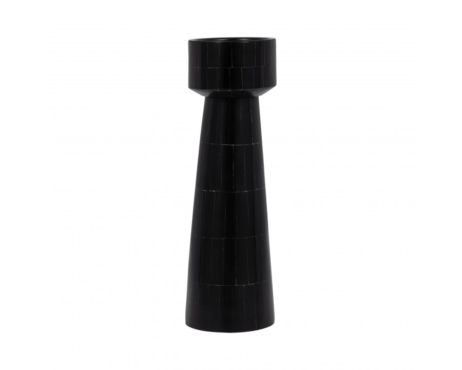 Sagebrook 12" Resin Pillar Candle Holder - Black