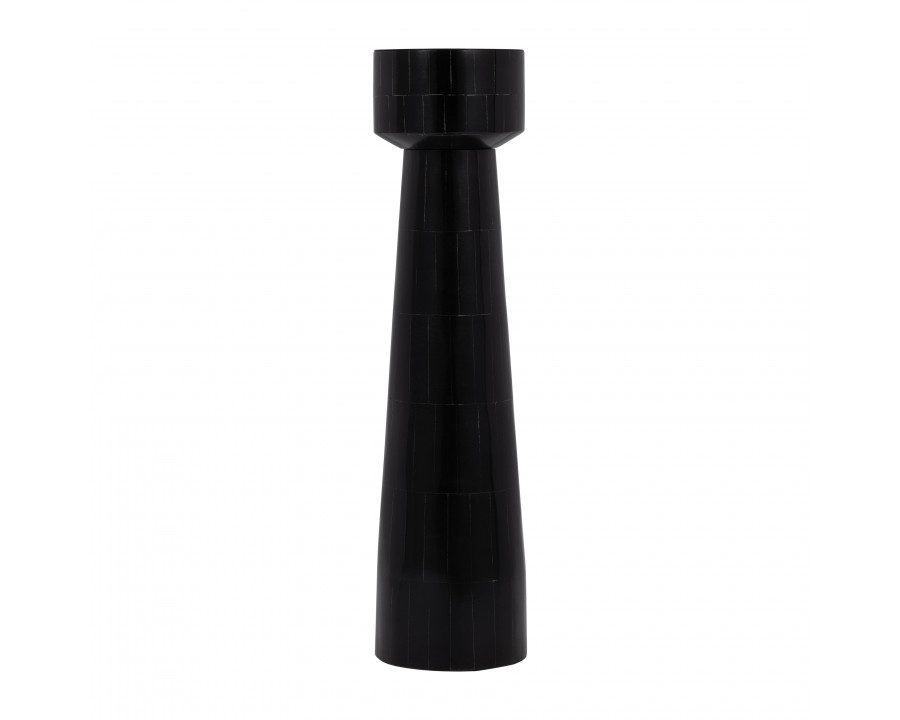 Sagebrook 15" Resin Pillar Candle Holder - Black