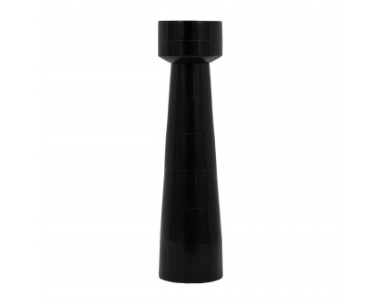 Sagebrook 15" Resin Pillar Candle Holder - Black