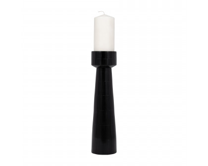 Sagebrook 15" Resin Pillar Candle Holder - Black