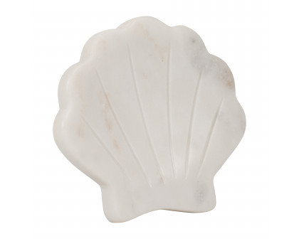 Sagebrook - 5" Marble Shell Trinket Dish in White