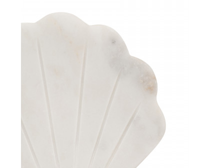 Sagebrook - 5" Marble Shell Trinket Dish in White