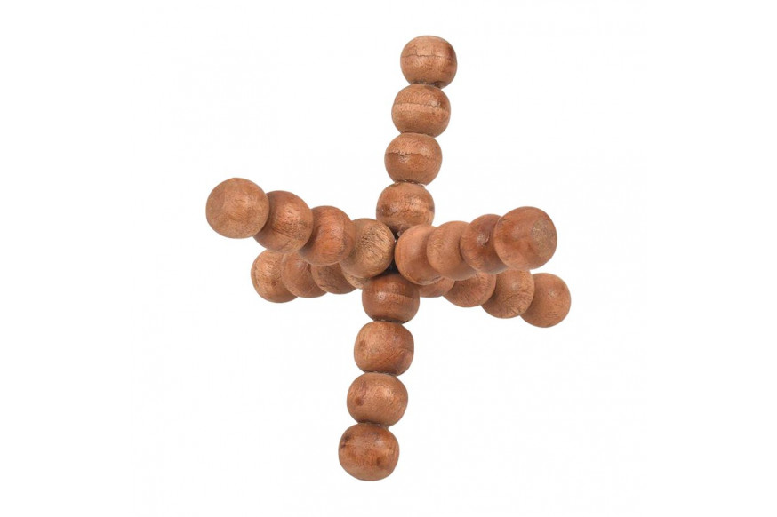 Sagebrook™ 6" Wood Beaded Jack - Natural