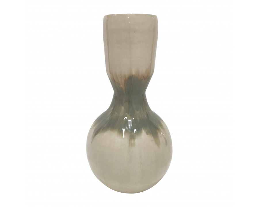 Sagebrook 23" Metal Bulbous Vase - Pearl