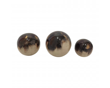 Sagebrook 4"/5"/6" Metal Galaxy Orbs (Set Of 3)