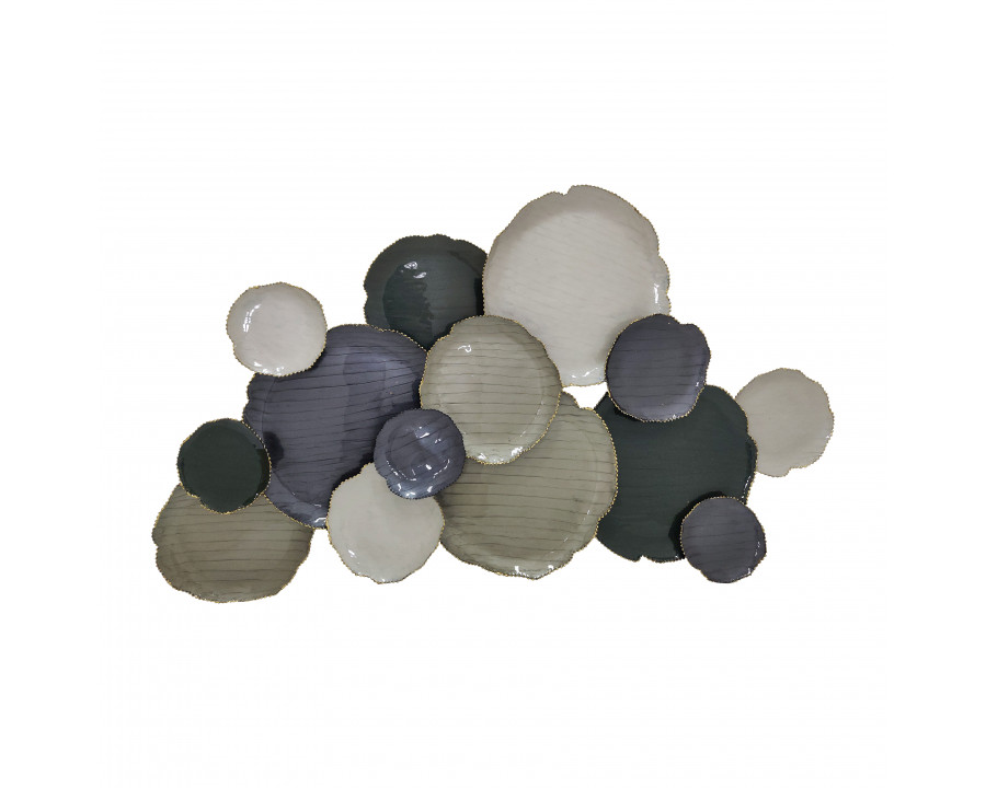 Sagebrook - 49" Metal Lily Pads Wall Decor in Multi-Color