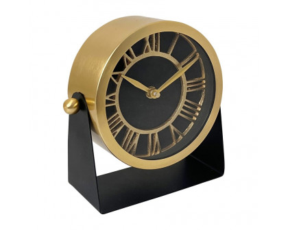 Sagebrook - 6" 18759 Metal Table Clock