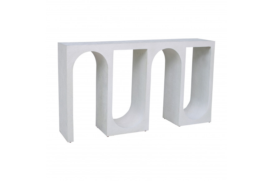 Sagebrook™ 55" Wood Cement Textured Console - White