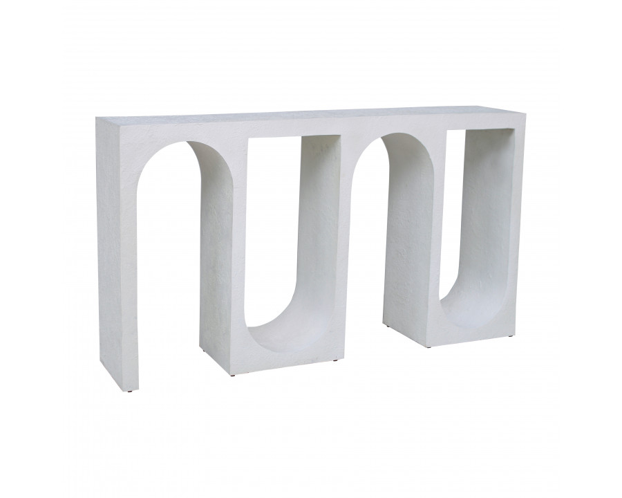 Sagebrook - 55" Wood Cement Textured Console in White